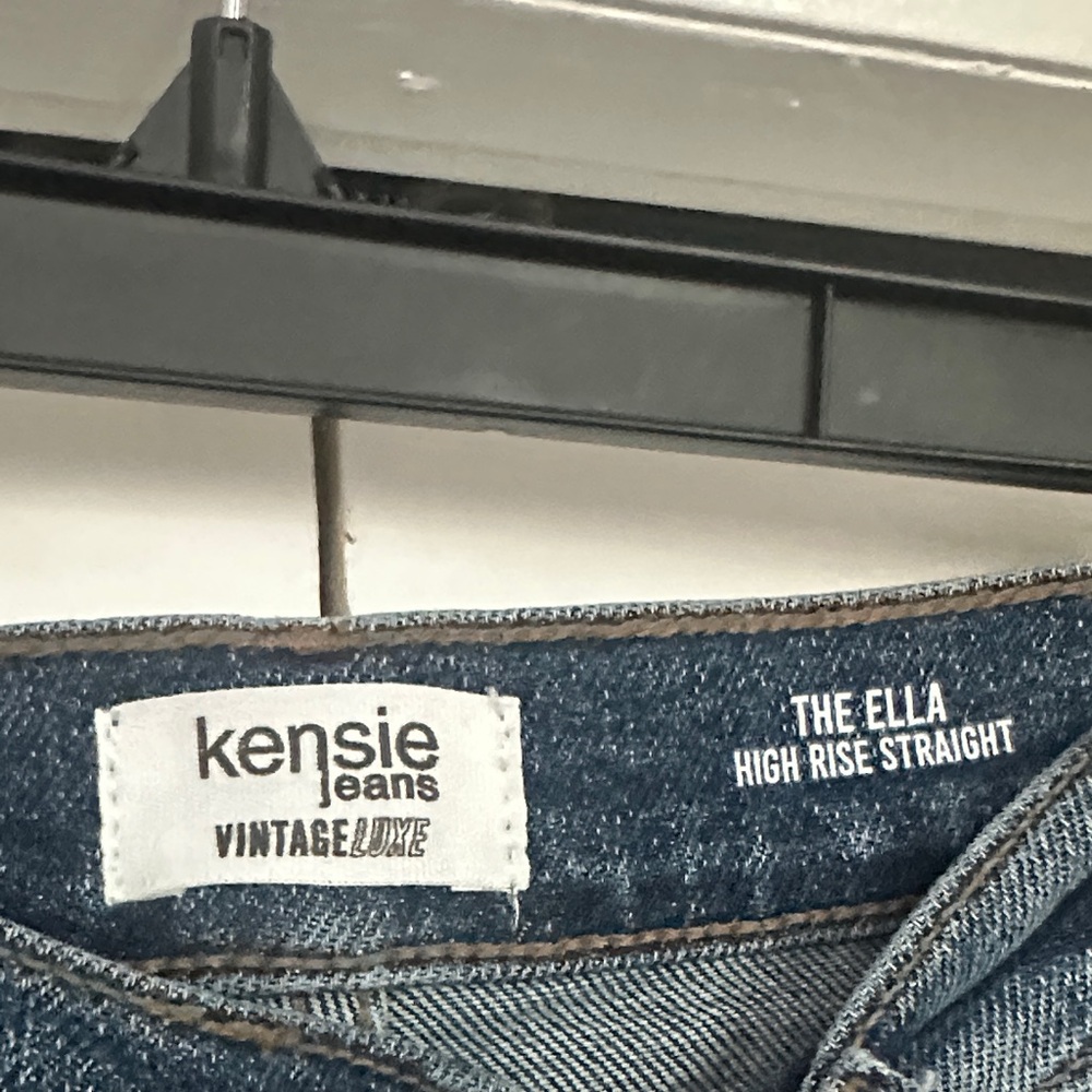 Kensie Dark Blue Straight Leg Jeans - Picture 2 of 7